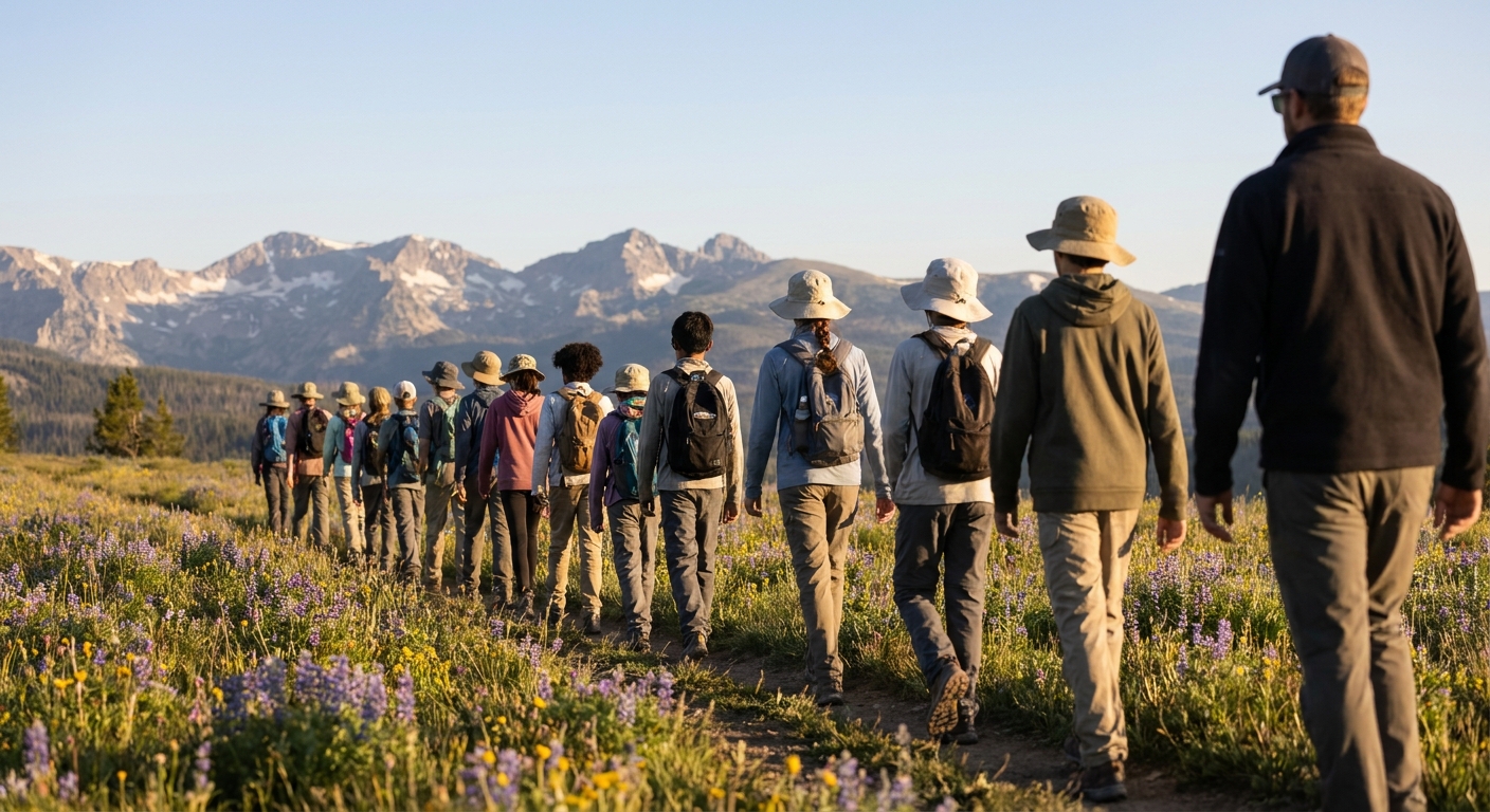 Middle-school students on the Bighorn Expedition